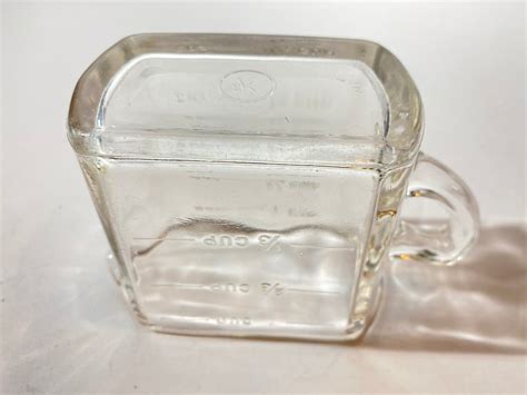 Kelloggs Clear Glass Measuring Cup 8 Oz 1 Cup Vintage Etsy