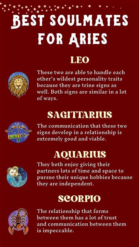 Best Soulmates For Aries Zodiac Sign