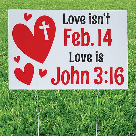 John 3 16 Valentines Day Yard Sign Oriental Trading