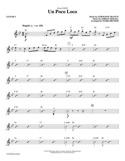 Un Poco Loco - Guitar 1 at Stanton's Sheet Music