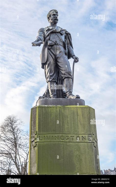 David Livingstone Statue In Princes Street Gardens Edinburgh Stock