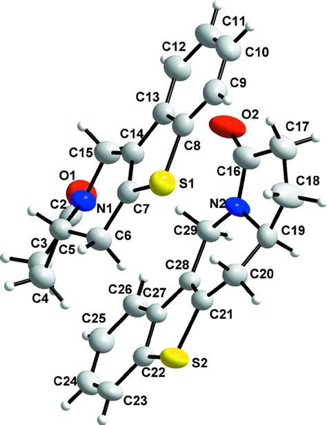 Molecular Structure Of The Title Compound Showing The Atom Labeling Download Scientific Diagram