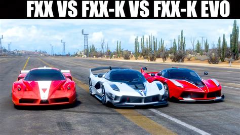 FH5 Battle OF Ferrari FXX Cars FXX Vs FXX K Vs FXX K EVO Which