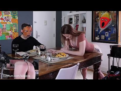 B Spanking Machine Paddles Hot Pawgs Ass During Dinner While Sadistic