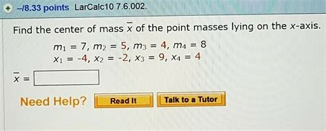 Solved Find The Coordinates Of The Center Of Mass Of The