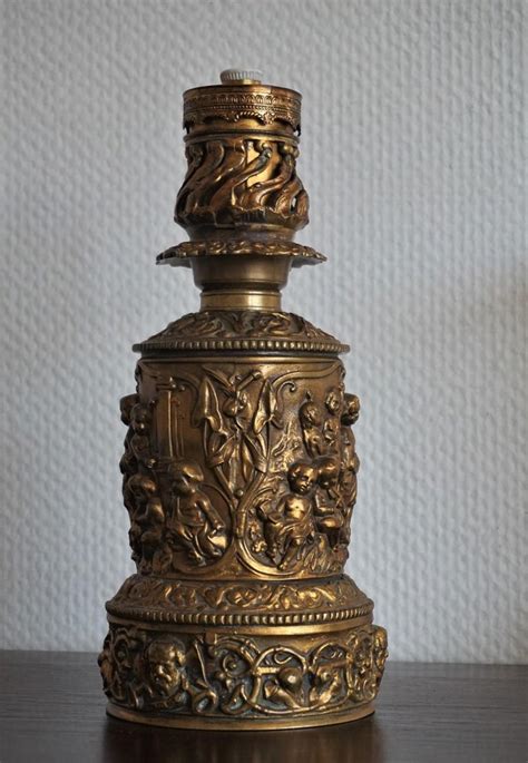 19th Century Victorian Gilt Bronze Oil Lamp Converted To Electric Table Lamp At 1stdibs