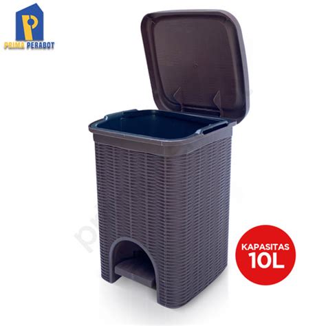 Jual Tempat Sampah Injak Motif Rotan Tabitha Dust Bin Liter Kota