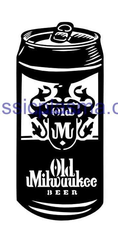 Buy Old Milwaukee Beer Can Dxf Svg File For Plasma Laser Water Online