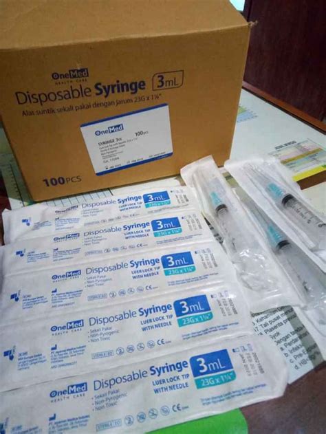 Jual Box Isi Pcs Syringe Onemed Spuit Cc Dengan Needle Jarum