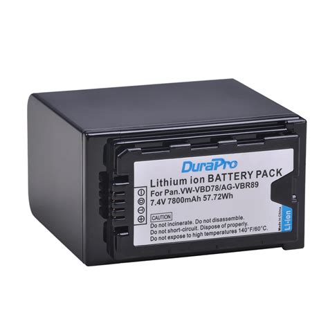 1pc Vw Vbd78 7800mah Vw Vbd78 Batterij Voor Panasonic Vbd58 Vbd29 Aj Hpx260mchpx265mcpx270ag