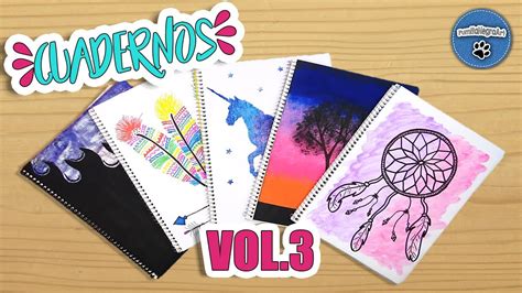 DIY 5 Ideas para Forrar y Decorar tus Cuadernos VOL 3 FÁCIL