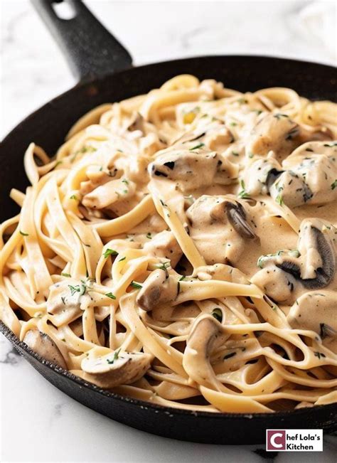 One Pot Creamy Mushroom Pasta With Chicken Recipe Mushroom Pasta Chicken Mushroom Pasta