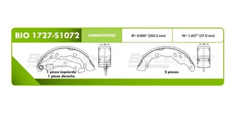 Balatas Tambor Peugeot 301 2018 Bioceramiic Envío gratis