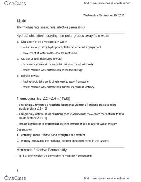 BIOL 112 Lecture Notes Fall 2018 Lecture 7 Ion Channel Lipid