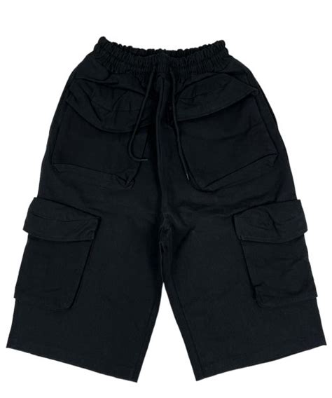 MUSINSA公式 SK8ER ROCK Double Cargo Cotton Shorts Black