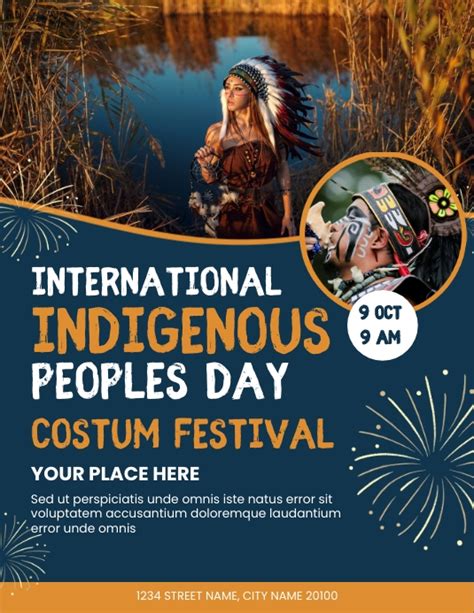 Modern Indigenous Peoples Day Festival Flyer Template | PosterMyWall