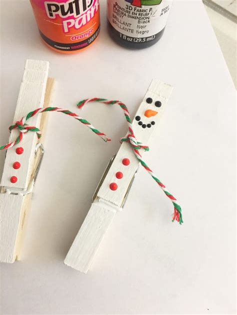 Simple Snowman Clothespin Craft About A Mom