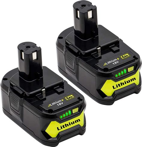 Eohjar Ryobi Battery 18v 60ah 2pack Replacement Battery