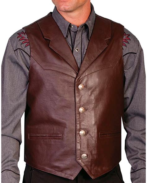 Scully Men S Lambskin Lapel Vest Big Boot Barn