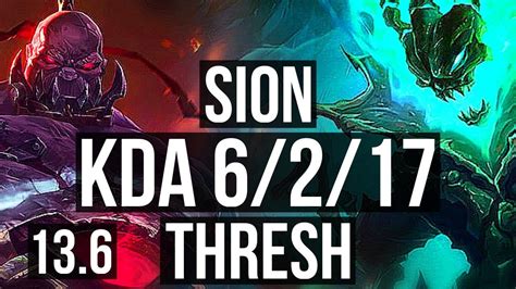 SION Jinx Vs THRESH Aphelios SUP 3 4M Mastery 6 2 17 400