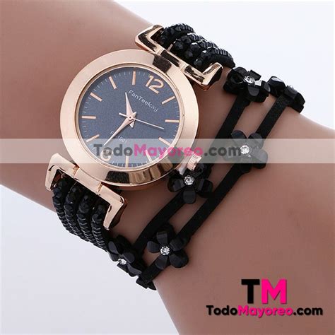 Reloj Con Pulsera Extensible De Piel Sint Tica R Todomayoreo