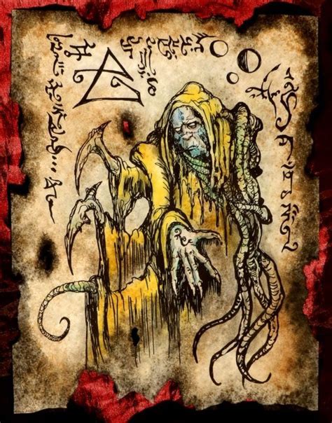 King In Yellow Nightmare Cthulhu Larp Necronomicon Scrolls Dark