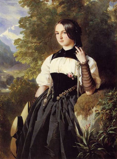 A Swiss Girl From Interlaken Franz Xaver Winterhalter Wikiart Org