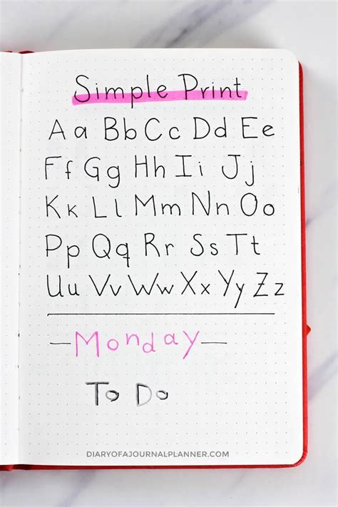 Bullet Journal Fonts 14 Fonts For Bullet Journal You Need To Try
