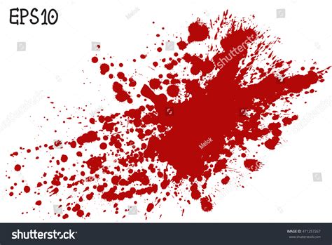 Blood Splatter Vector Illustration Red Splash เวกเตอรสตอก ปลอดคา