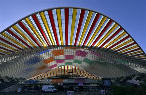 Liege Guillemins Train Station Transformed Into Colourful Cathedral