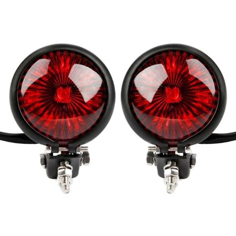 X R Da V Led Svarta Cafe Racer Stil Stopp Bakljus Motorcykel Broms