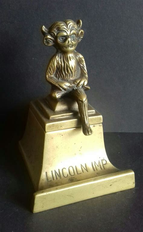 Lincoln Imp Brass Inkwell Inkwell Brass Novelty