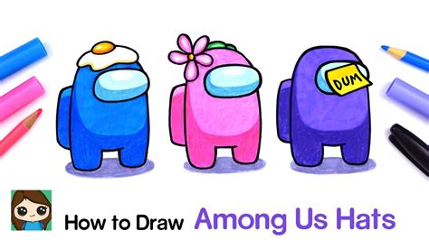 How To Draw Among Us Characters With Hats