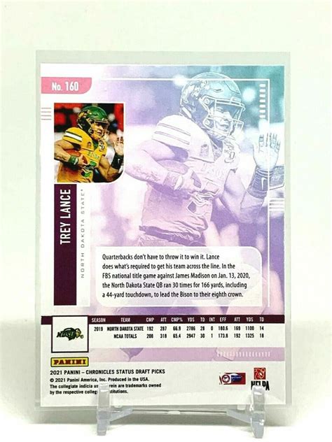 Trey Lance RC 2021 Chronicles Draft Picks Status 160 San Francisco