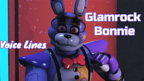 [sfm Fnaf Sb] Glamrock Bonnie Voice Lines Youtube