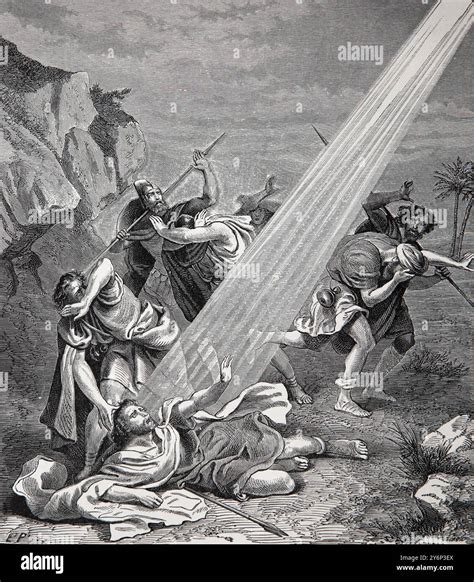 Illustration Of The Conversion Of Saint Paul After Seeing A Flash Of