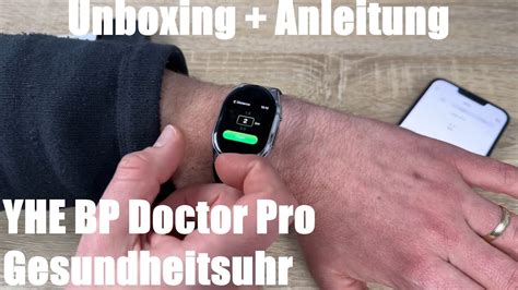 Yhe Bp Doctor Pro Blutdruck Messger T Smartwatch Gesundheitsuhr