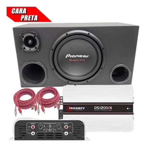 Caixa Trio Pioneer Completa Sub M Dulo Taramps Ds W Frete Gr Tis