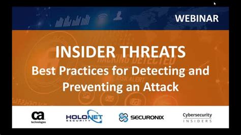 Insider Threats Best Practices For Detecting And Preventing An Attack