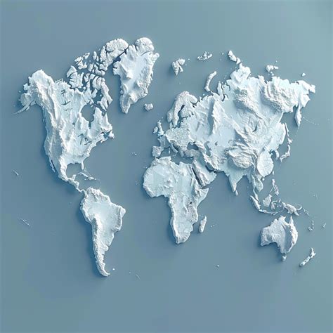 Mapa Del Mundo Vectorial 3D Imagen Premium Generada Con IA