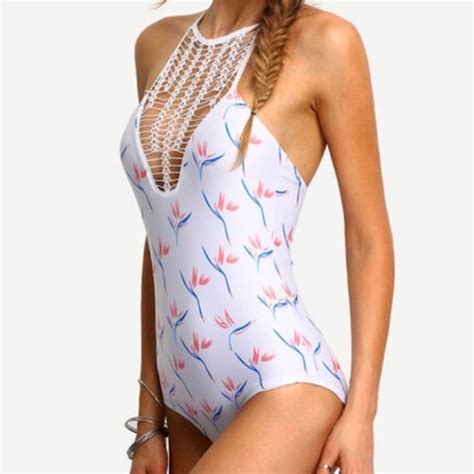 Swim Crochet One Piece Swimsuit Monokini Bird Paradise Poshmark