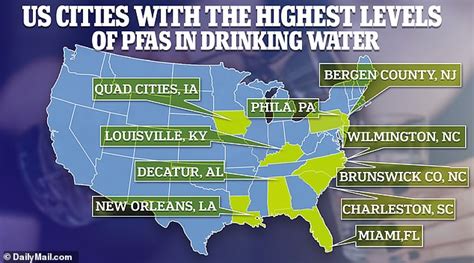 Cities With Highest Levels Of Pfas Forever Chemicals In Drinking Water