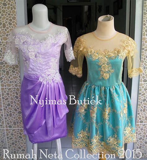 Model Baju Pesta Renda Tempel Baju Brokat