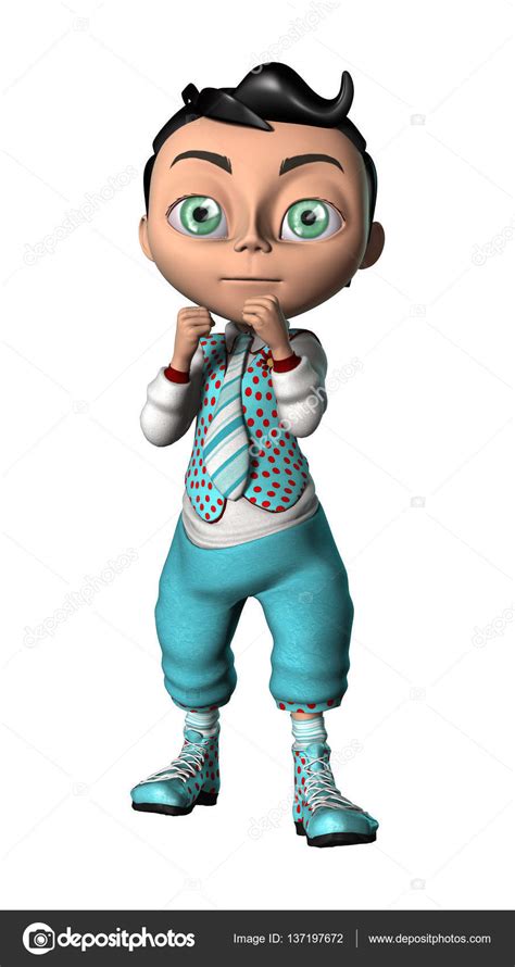 3d Rendering Cartoon Boy On White Stock Illustration By ©photosvac 137197672