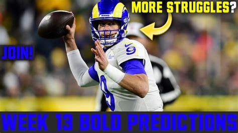 NFL Week 13 Bold Predictions NFL Hot Take Thursday YouTube