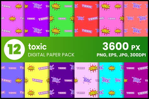 Toxic Digital Paper Set Graphic By Fromporto · Creative Fabrica