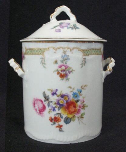 ORLEANS Z S Co BAVARIA Floral Painted CONDENSED MILK Holder