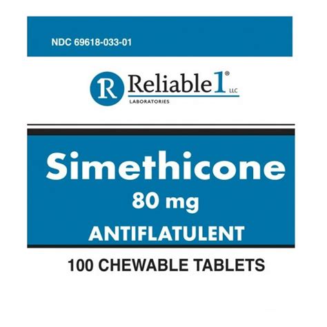 Reliable1 Labs Simethicone Chewable Tablets 80 Mg 100 Count Walmart