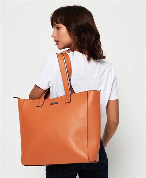 Womens Elaina Tote Bag In Sd Perf Tan Superdry