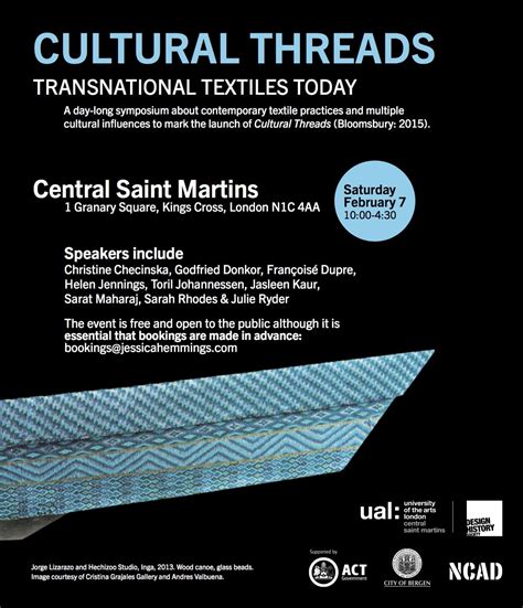 Cultural Threads Transnational Textiles Today Events Design